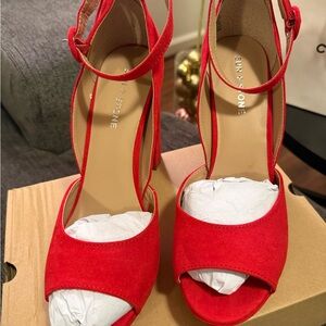 Sun + Stone Bold Red Heels